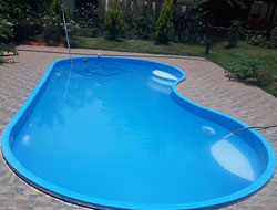 Fiberglass Bean Shape Swimming Pool Manufacturer in Kolkata